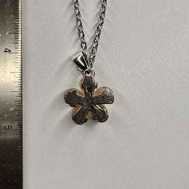 silver  flower pendant necklace • 16-18in — Vintage Collection • only 1 available • View all photos; item is thrifted/vintage and may show flaws.