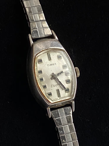 One-of-one | Vintage ‘Silver’ Timex Electric West Germany Watch (10k white gold plated)