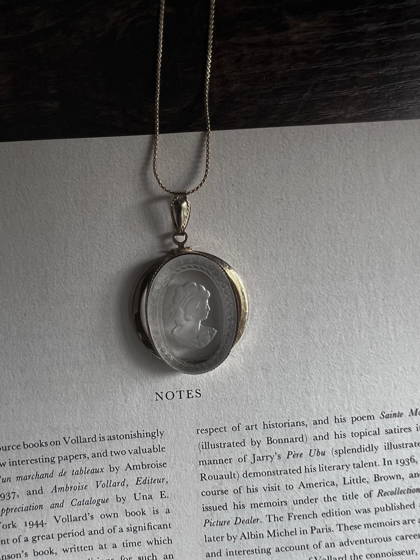 VAIGE One of One |  Vintage Intaglio Cameo Lady Gold Necklace