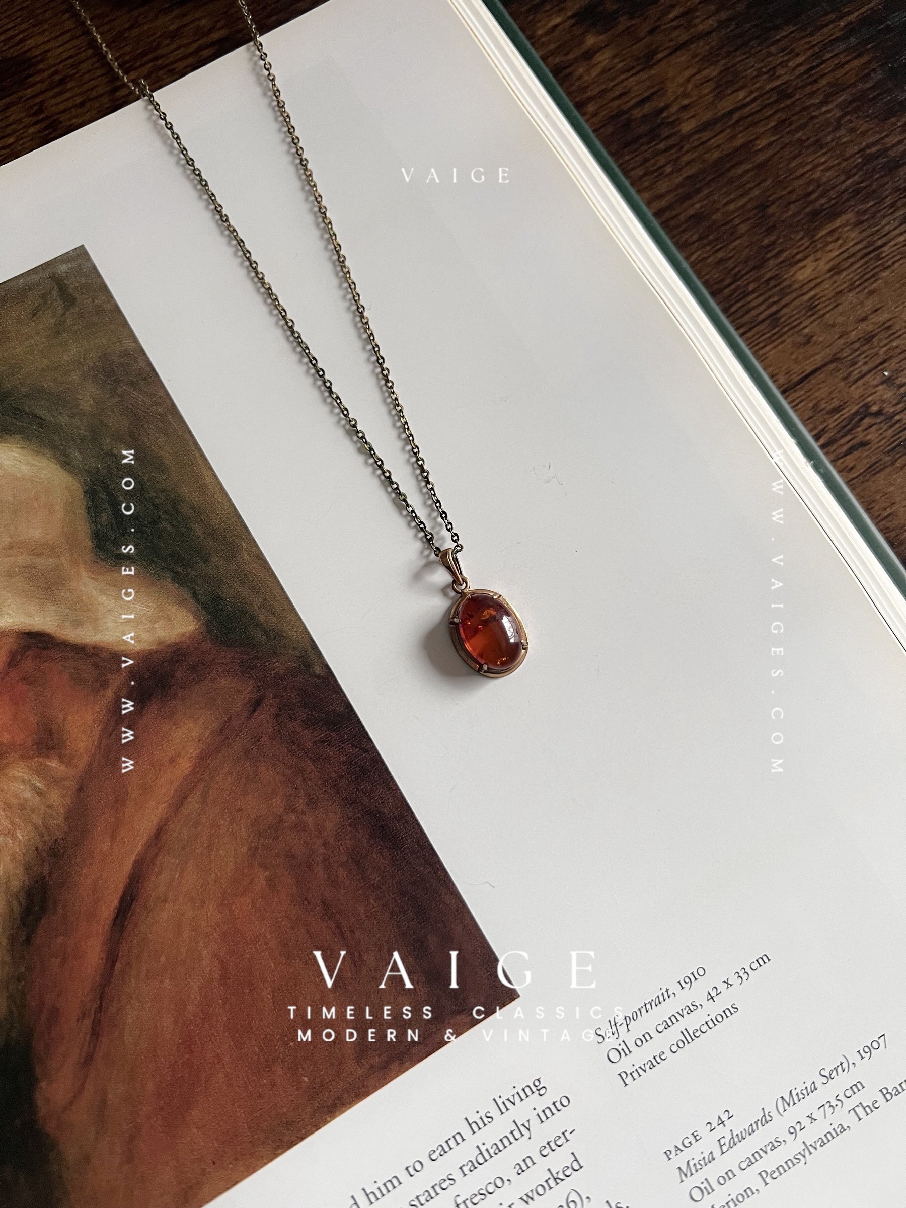 One Of One | vintage stone dainty elegant necklace