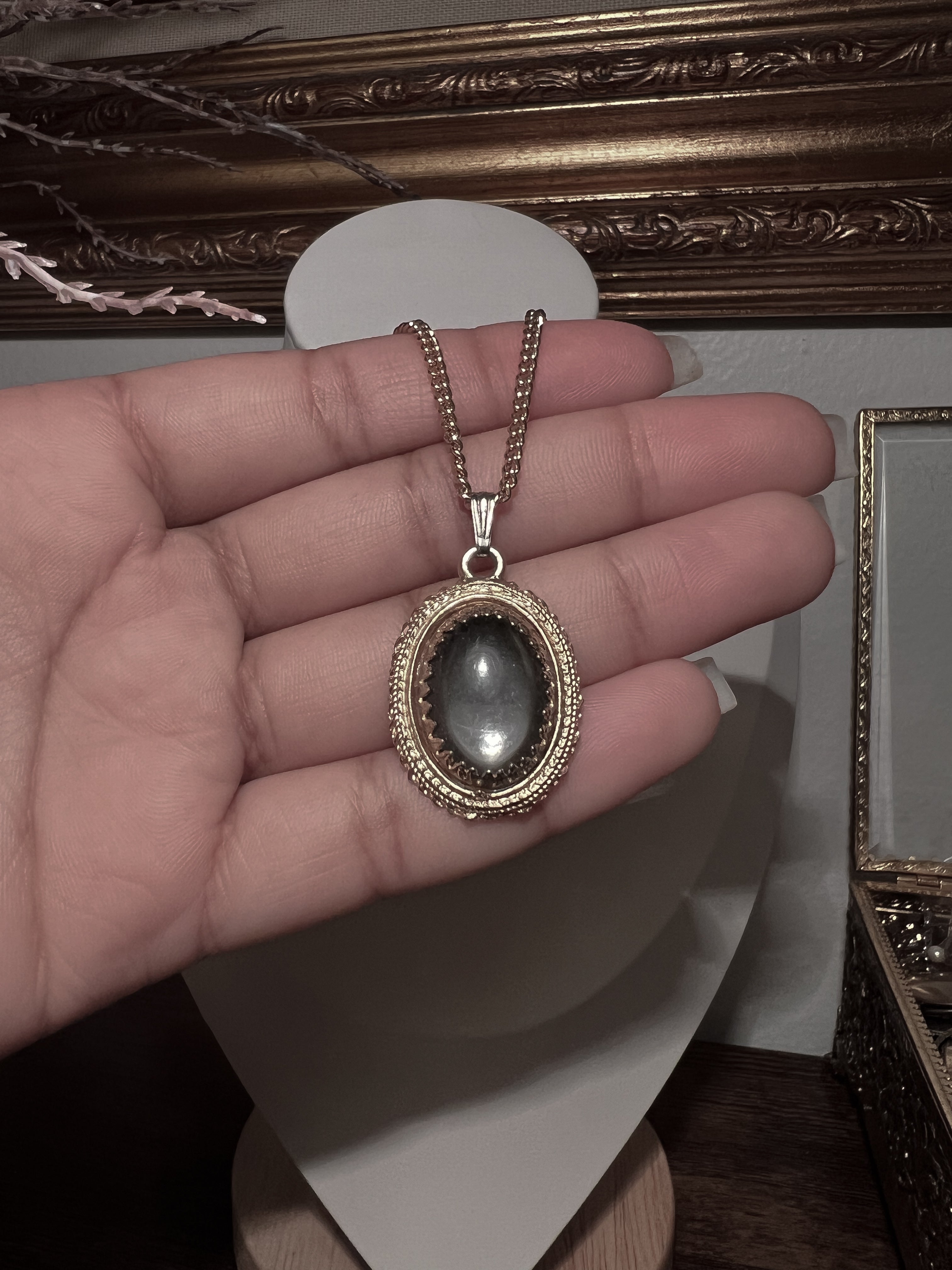 VAIGE One of One | Vintage gold clear gem long necklace