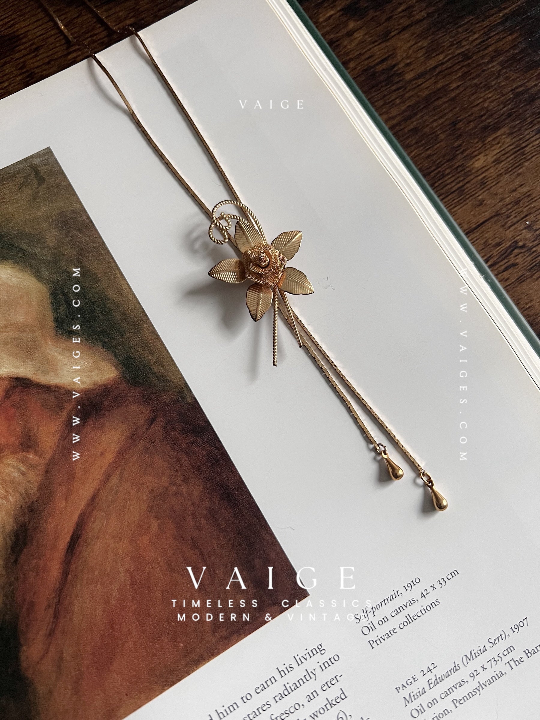 One Of One | elegant vintage adjustable flower necklace