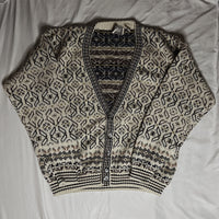 Cream and black vintage cardigan cardigan / large