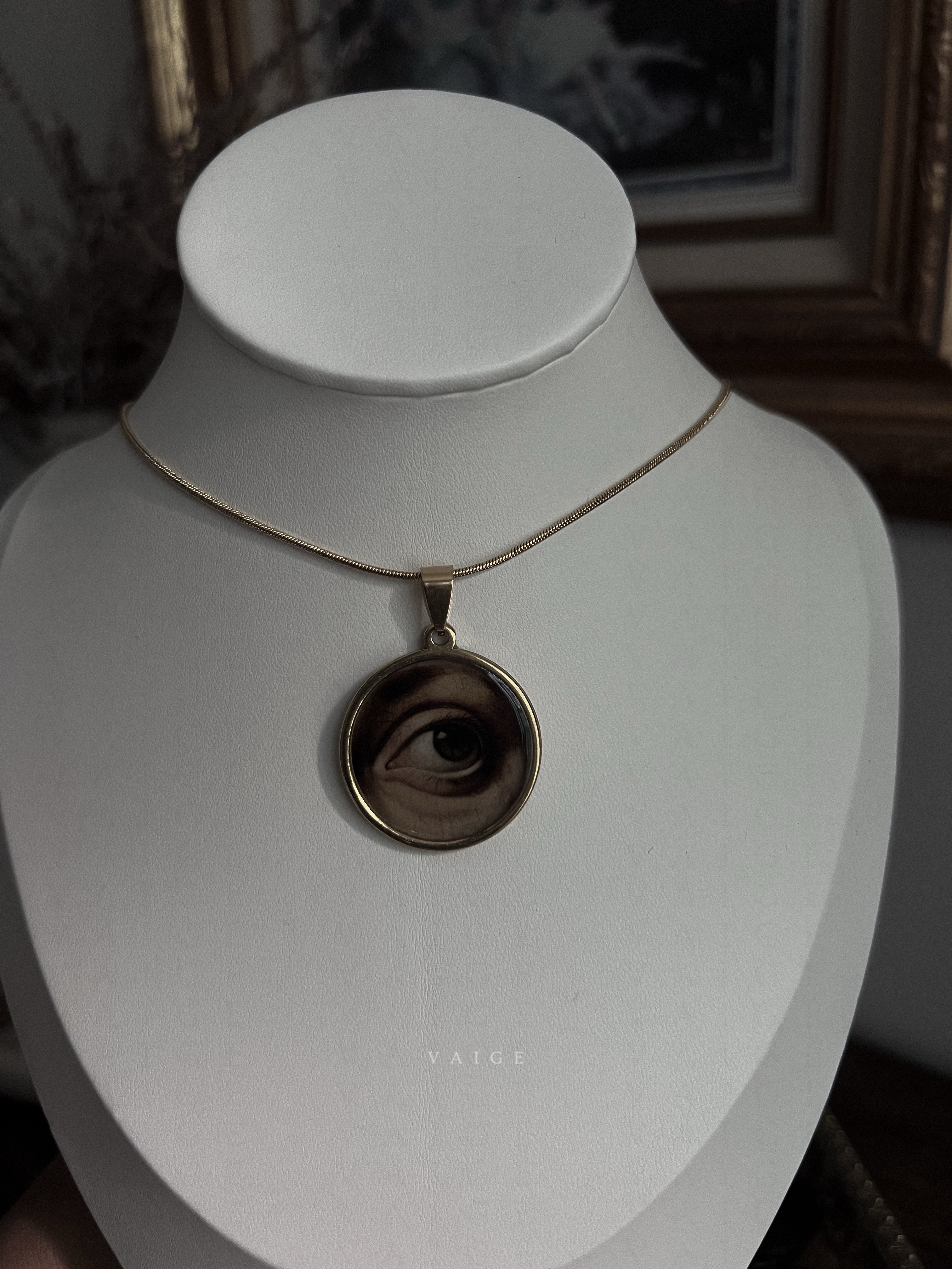 VAIGE  Lovers Eye Gold Circle Necklace [B]