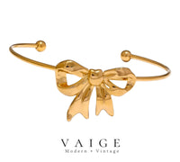 Golden Bow Stainless Steel Bracelet Bangle