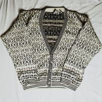 Cream and black vintage cardigan cardigan / large