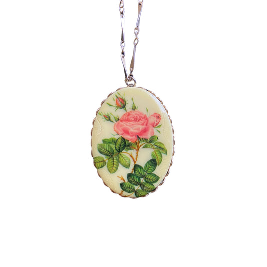 One-of-one | yellow porcelain flower necklace