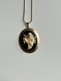 VAIGE  Three Cherub Gold & Silver Necklace