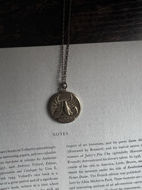 VAIGE One of One |  Vintage Zodiac Scorpio Gold Coin Necklace