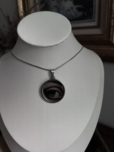 VAIGE  Lovers Eye Silver Circle Necklace [E]