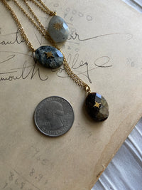 Sun and Moon stone necklace