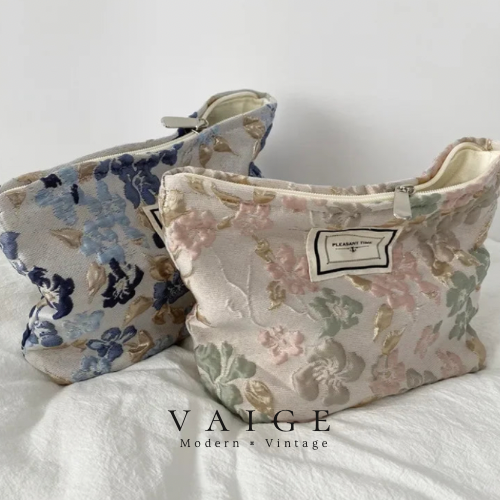 Abigail Floral Embroidered Corduroy Bag