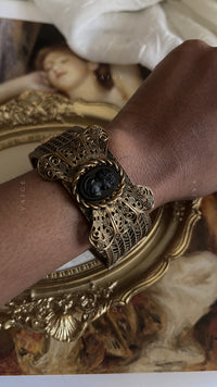 1920s antique vintage art deco cameo bow bracelet