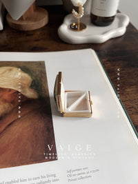 One of One | Vintage mini square flower pill trinket box