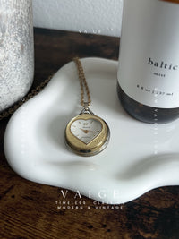 VAIGE One Of One | Vintage Circle Heart Gold Pocket Watch [ Not Working ]