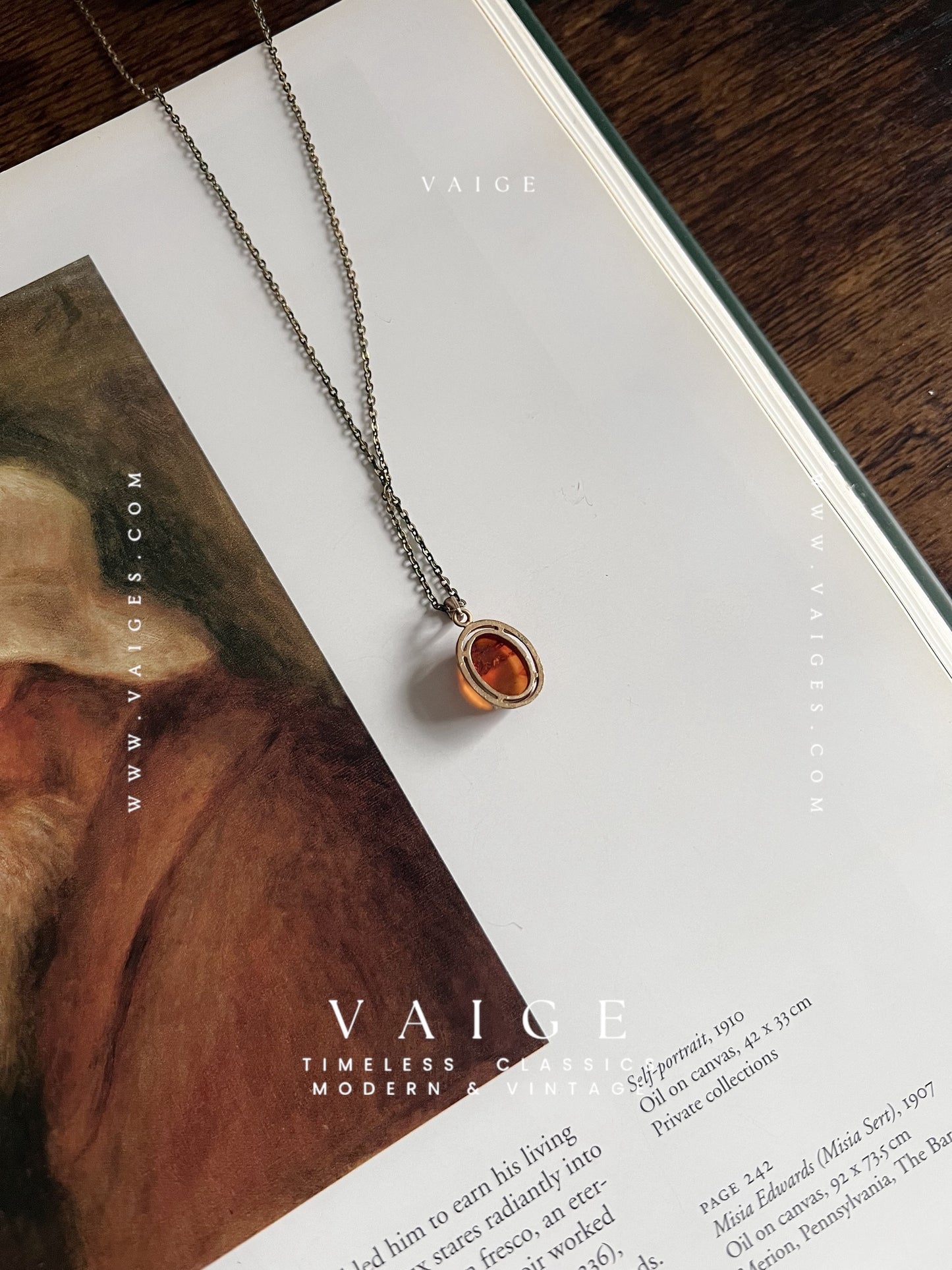 One Of One | vintage stone dainty elegant necklace