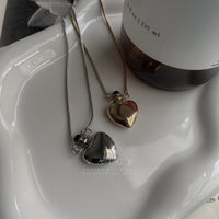 VAIGE Heart Pendant Necklace Gold Plated Stainless Steel Chain