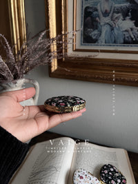 VAIGE Heart & Circle Floral Mini Compact Mirror