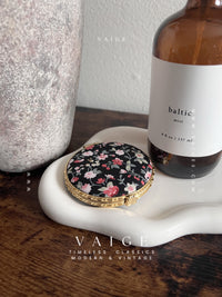 VAIGE Heart & Circle Floral Mini Compact Mirror