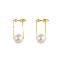 VAIGE Elegant Simulated Pearl Dangle Earrings – Classic Copper Alloy Accessories for Parties and Special Occasions