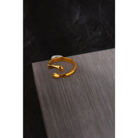 VAIGE Luxe Gold-Plated Embrace Arms Stainless Steel Ring in Silver and Rose Gold