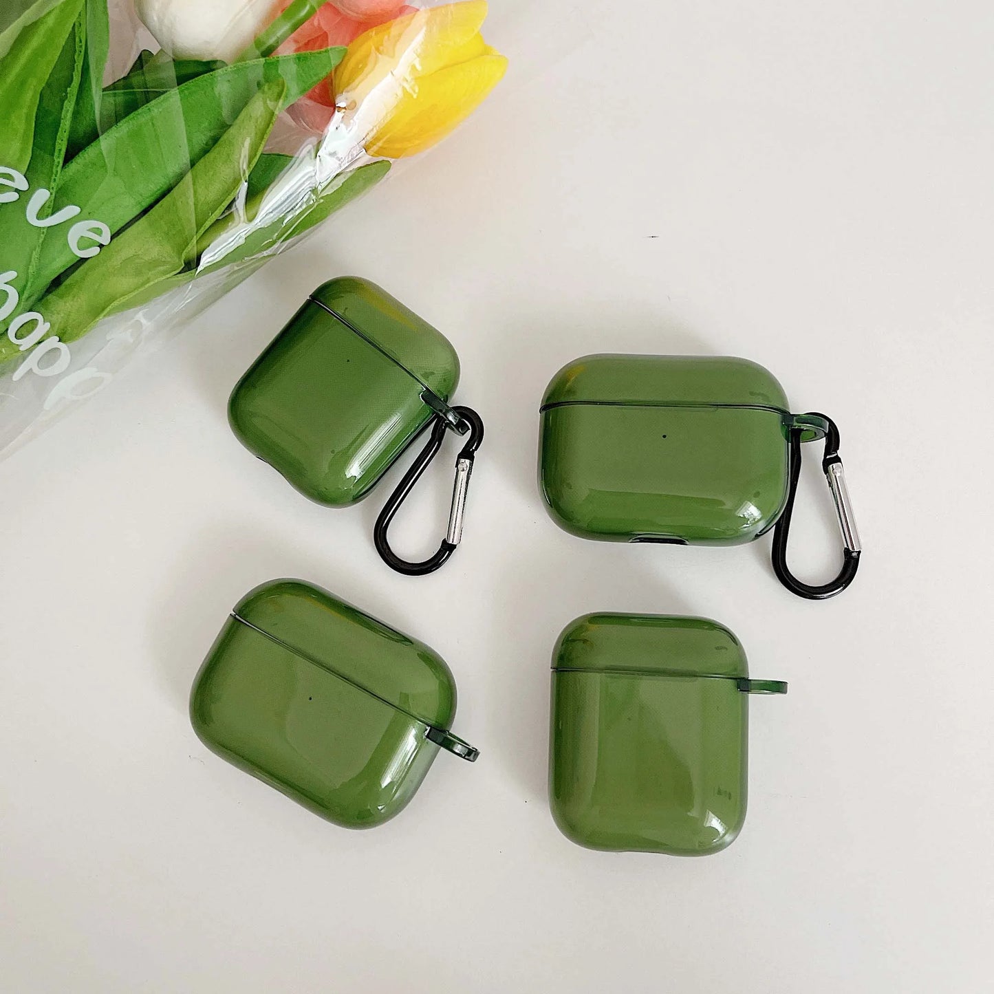 VAIGE Retro Green Silicone Earphone Case for Apple AirPods 1 2 3 Pro with Charging Box Compatibility