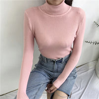 VAIGE Soft Warm Knitted Ribbed Turtleneck Pullover Sweater - Thick Long Sleeve Slim Jumper in Acrylic and Cotton Blend