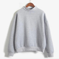 VAIGE Cute Loose Fleece Pullover Hoodies in 9 Colors, M-XXL, Thick Knit Sweatshirt with Turtleneck Design