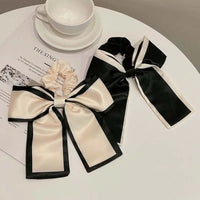 Violet Black and White Hair Bows