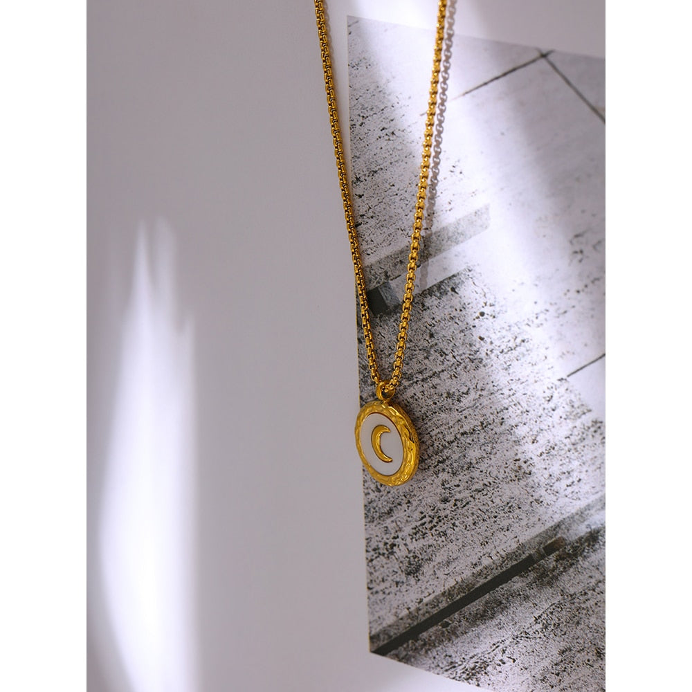Crescent Moon Shell Necklace