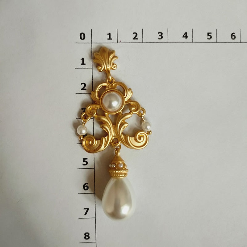 Antiqued Gold Chandelier Earrings