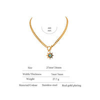 VAIGE Elegant Gold-Plated Sun Ray Stone Toggle Necklace in Radiant Gold