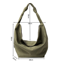 VAIGE Waterproof Nylon Hobo Tote Bag - Solid Color, Zipper Closure, 28cm x 16cm x 38cm, Soft and Lightweight Design