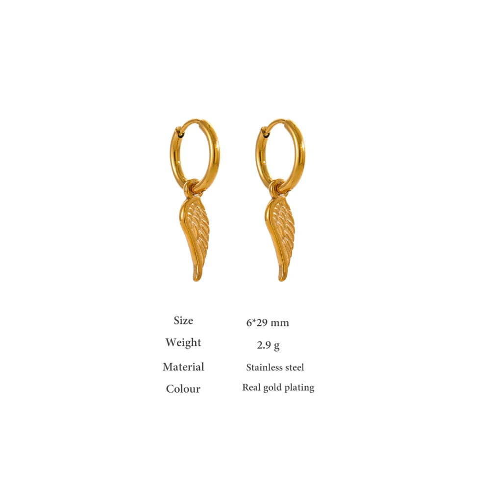 VAIGE Golden Stainless Steel Geometric Huggie Hoop Earrings with Cubic Zirconia - Unique Trendy Design for Gala Occasions