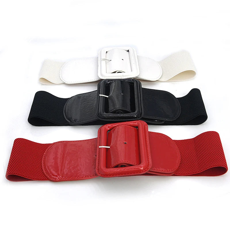 VAIGE Luxe Black & Red Corset Wide Belt