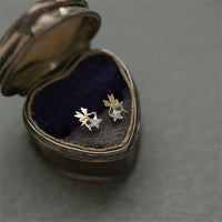 VAIGE Shiny Zircon Star Elf S925 Sterling Silver Stud Earrings - Lucky Charm Banquet Jewelry