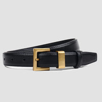 Alice Leather Square Gold Buckle Belt