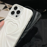 VAIGE Soft Matte Silicone 3D Love Heart Full Coverage Phone Case for iPhone Models with Anti-Scratch, Dustproof, and Lightweight Features