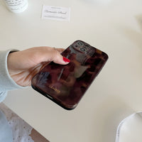 VAIGE Retro Amber Pattern Shockproof Protective Phone Case for iPhone Pro Max Series