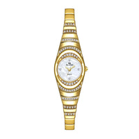 VAIGE Elegant Gold and Angelica Zircon Diamond Quartz Bracelet Watch