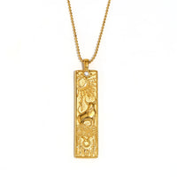 VAIGE Gold & Silver Zodiac Bar Necklace Stainless Steel Aries, Taurus, Gemini, Cancer, Leo, Virgo, Libra, Scorpio, Sagittarius, Capricorn, Aquarius, and Pisces