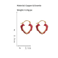 VAIGE Charming Red Heart Drop Earrings