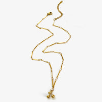 VAIGE Cherry Heart Pendant Necklace Gold Stainless Steel