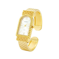 VAIGE Luxurious Gold & Zircon Diamond Small Square Quartz Watch