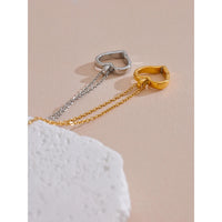 VAIGE Luxurious Gold-Plated Hollow Heart Necklace in Silver