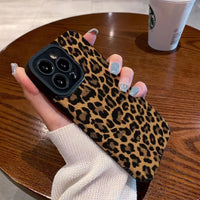 VAIGE Brown Leopard Silicone Leather Shockproof Case for Samsung Galaxy S Series and A Series Models