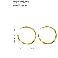 VAIGE Elegant 925 Silver Needle Hoop Earrings in Classic Gold