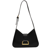 VAIGE Small Leather Underarm Shoulder Side Bag - Solid Color Baguette Handbag with Zipper Closure and Cell Phone Pocket