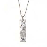 VAIGE Gold & Silver Zodiac Bar Necklace Stainless Steel Aries, Taurus, Gemini, Cancer, Leo, Virgo, Libra, Scorpio, Sagittarius, Capricorn, Aquarius, and Pisces