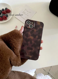 VAIGE Retro Amber Pattern Shockproof Protective Phone Case for iPhone Pro Max Series